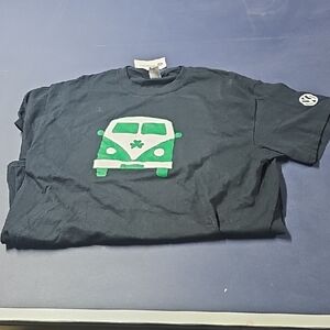 Gildan Kids Black Tee with Green Van Graphic